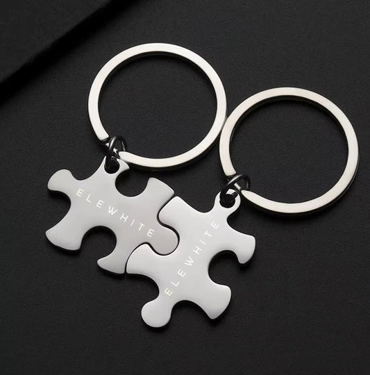 Puzzle Keychains ELEWHITE